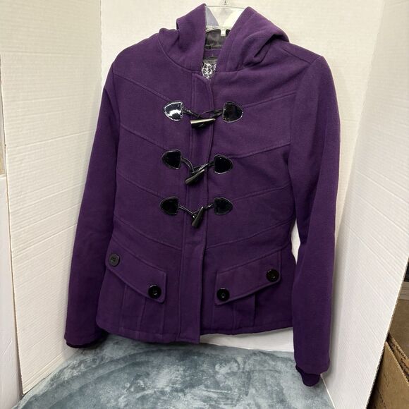 Me Jane Plum Peacoat Size Large Preppy Classic Chic - Picture 1 of 8